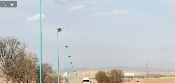 Ат-Башы менен Казыбек айылдарынын ортосунда күн чырактары орнотулду