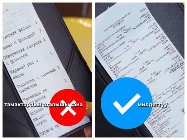 Салык кызматы кафе-ресторандарда фискалдык чек талап кылууга чакырат