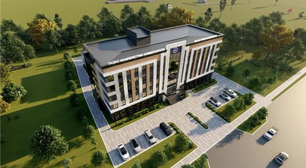 Талас шаарында Талас университетинин 5 кабаттуу жаңы имараты курулуп жатат