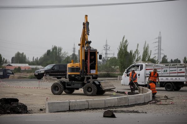 Ош  шаарында жаңы айланма жол курулууда