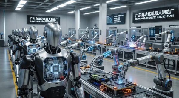 Кытайдын Фошань шаарында ар 30 мүнөттө робот чыгара турган завод иштей баштады