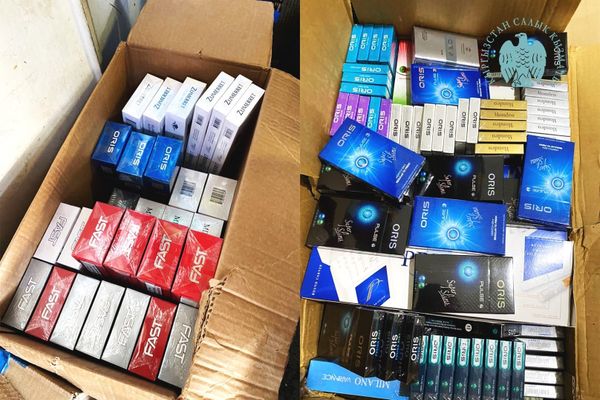 Манас шаарында мыйзамсыз сакталган тамекилер табылды