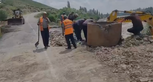 Сел жууп кеткен көпүрө калыбына келтирилди