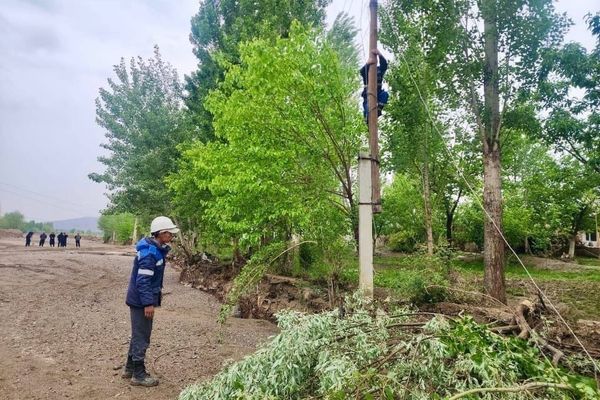 Сел алып кеткен электр жабдуулары калыбына келтирилүүдө