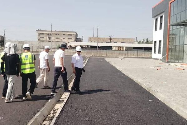 Манас шаарындагы автобекеттин курулушу текшерилди