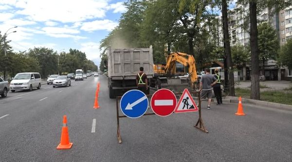Ч.Айтматов проспектисинде жолду кеңейтүү иштери башталды