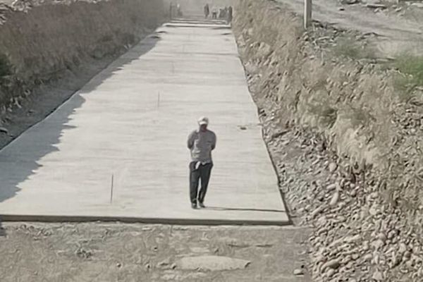 Кадамжайда Бүргөндү каналы курулууда
