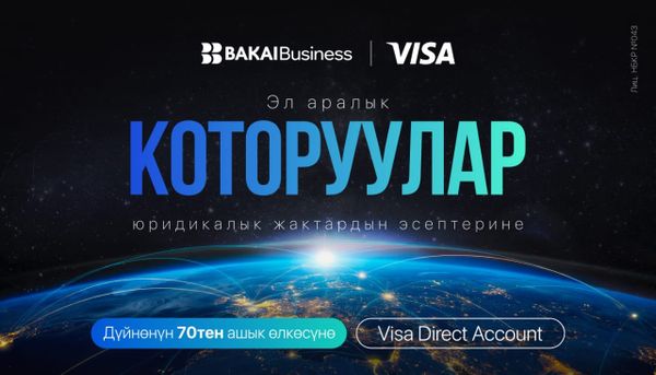 Visa Direct Account бизнес үчүн эл аралык эсептешүүлөрдү жеңилдетет