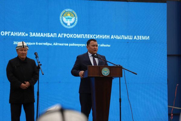 Таласта 320 млн сомдук "Талас Органик" агрокомплекси ачылды
