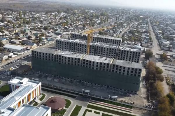 Таласта мамлекеттик ипотека менен 495 батирлүү үйлөр курулууда