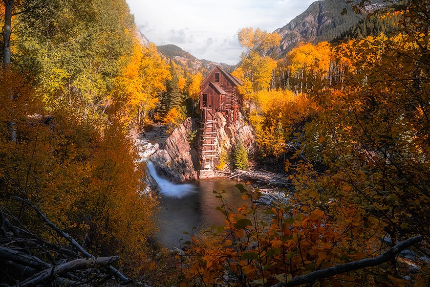 Crystal Mill with afternoon light near Marble, Colorado. © Roaming the Southwest.