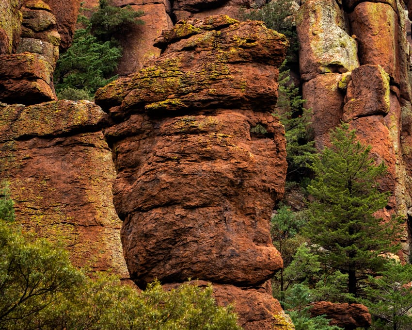 Sea Captain Rock along Bonita Canyon Scenic Drive in Chiricahua National Park. © Roaming the Southwest