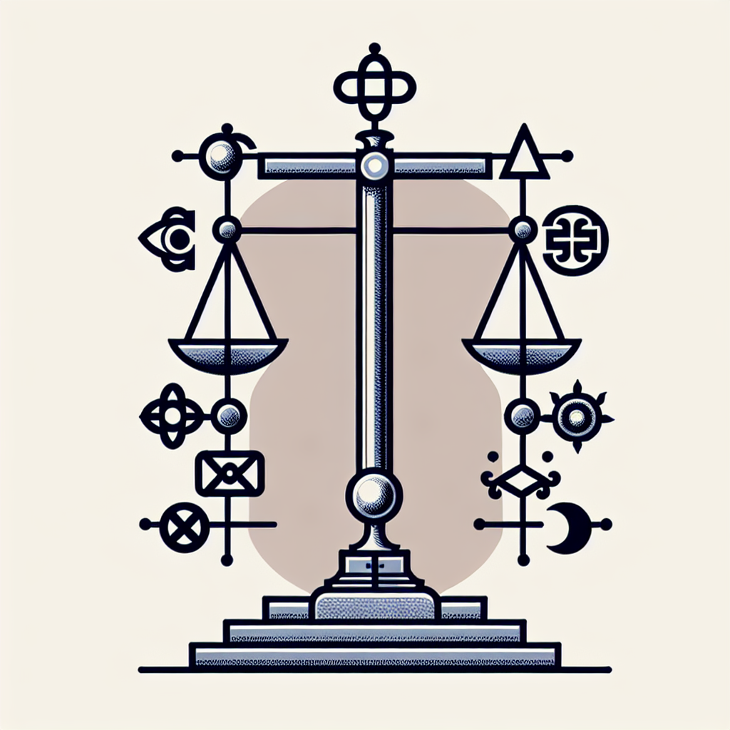 A drawing of scales where everything is equal