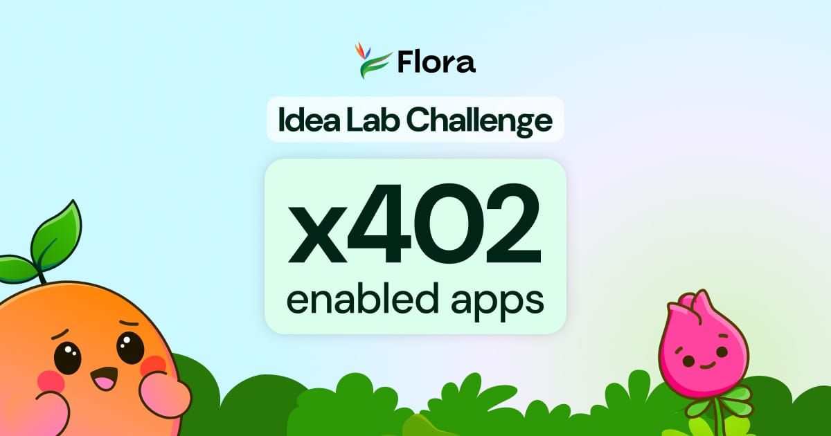x402 enabled apps, Sprout, and Flora logo