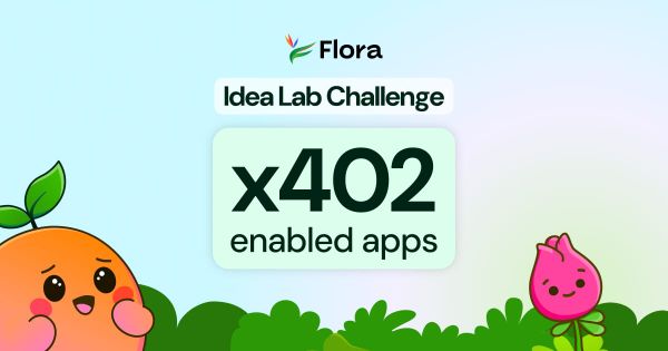 x402 enabled apps, Sprout, and Flora logo