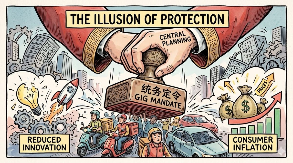The Illusion of Protection: Why China's Gig Economy Mandate Risks Economic Stagnation