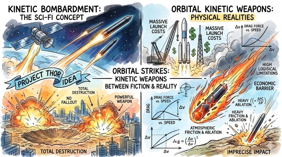 The Physics of Orbital Strikes: Why Tungsten Kinetic Weapons Remain Science Fiction