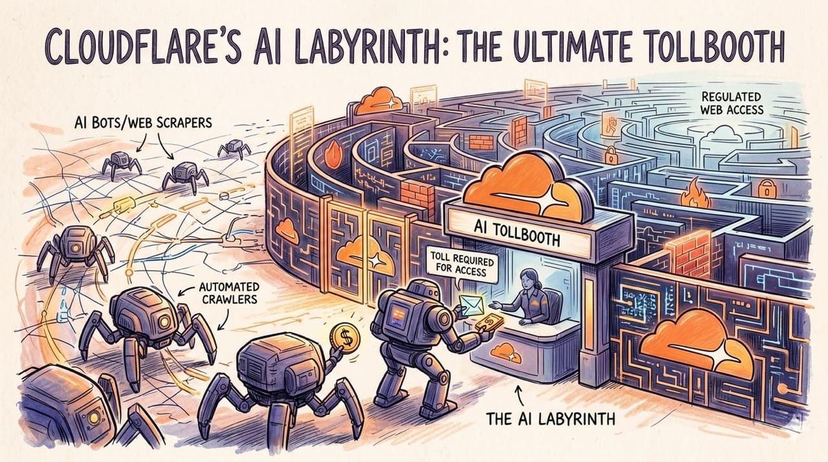 Cloudflare's Artificial Intelligence Labyrinth: The Ultimate Tollbooth
