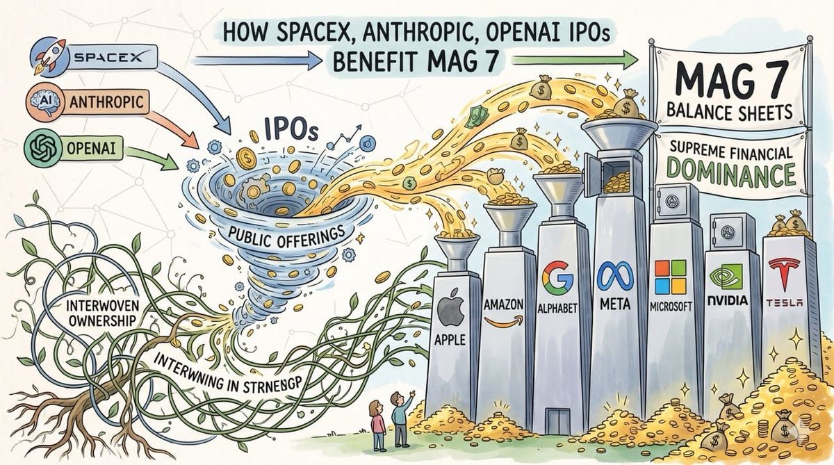 How SpaceX, Anthropic, and OpenAI IPO Will Benefit Mag 7