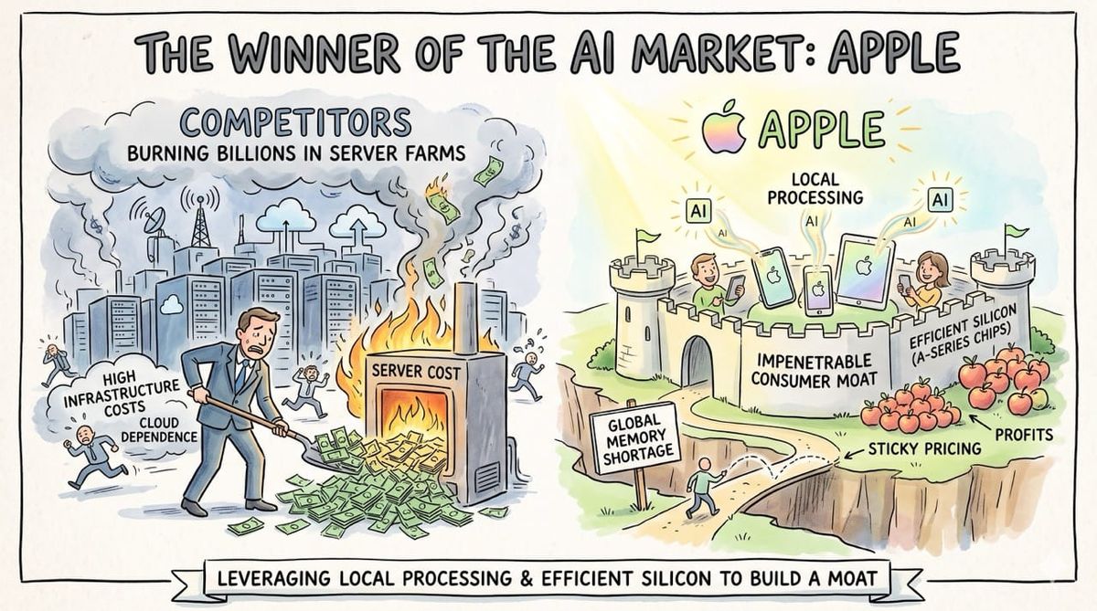 The Winner of the AI Market: Apple