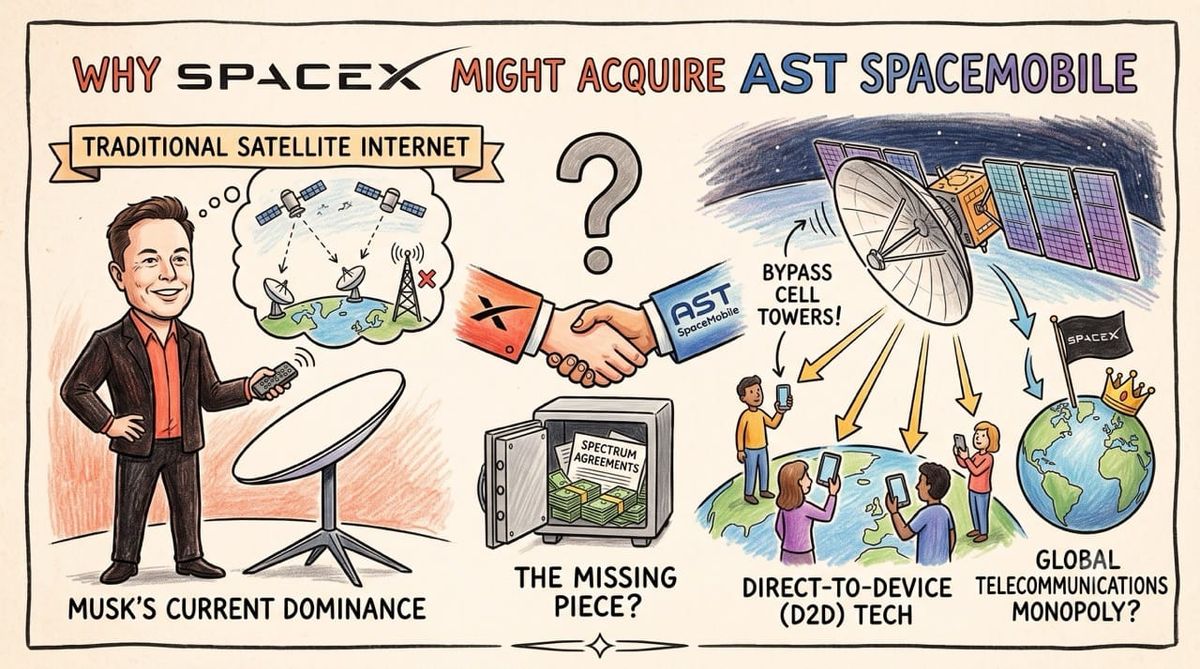 Why SpaceX Might Acquire AST SpaceMobile