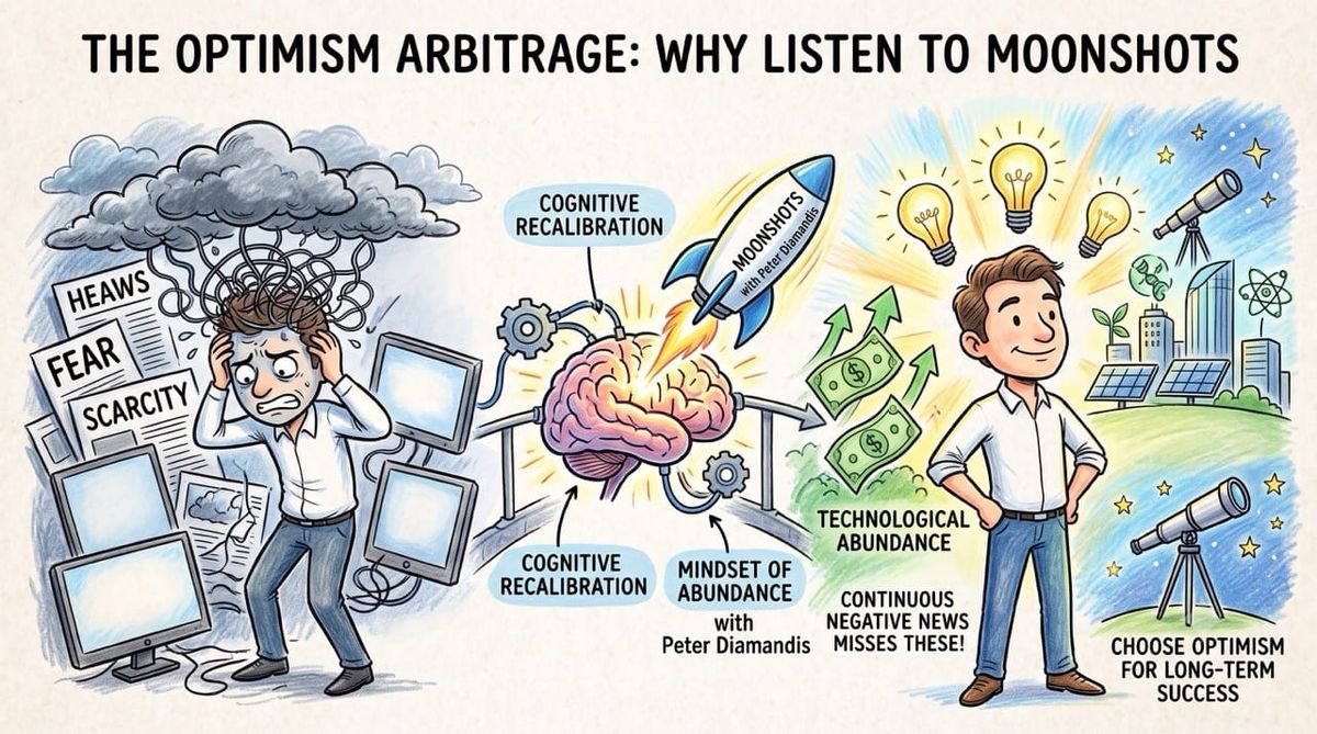 Why You Need to Listen to Moonshots Podcast: The Optimism Arbitrage
