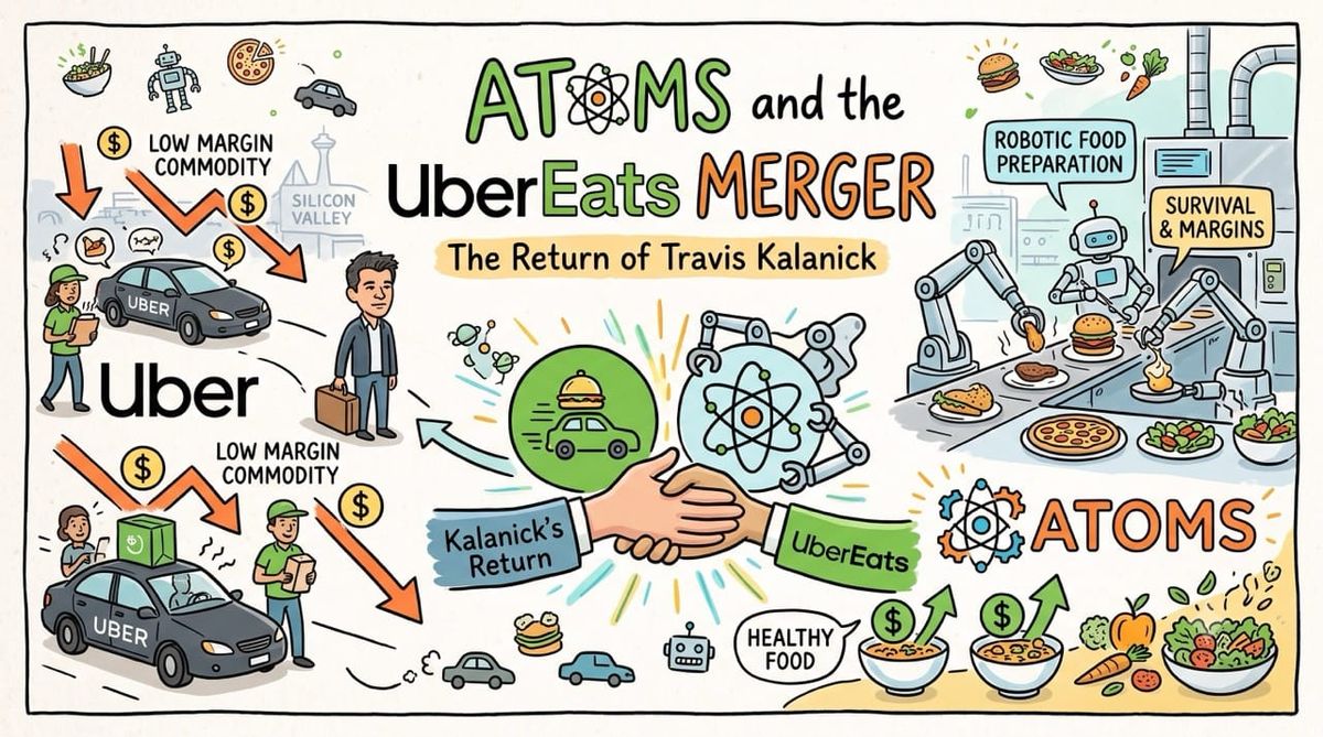 Atoms and the UberEats Merger: The Return of Travis Kalanick
