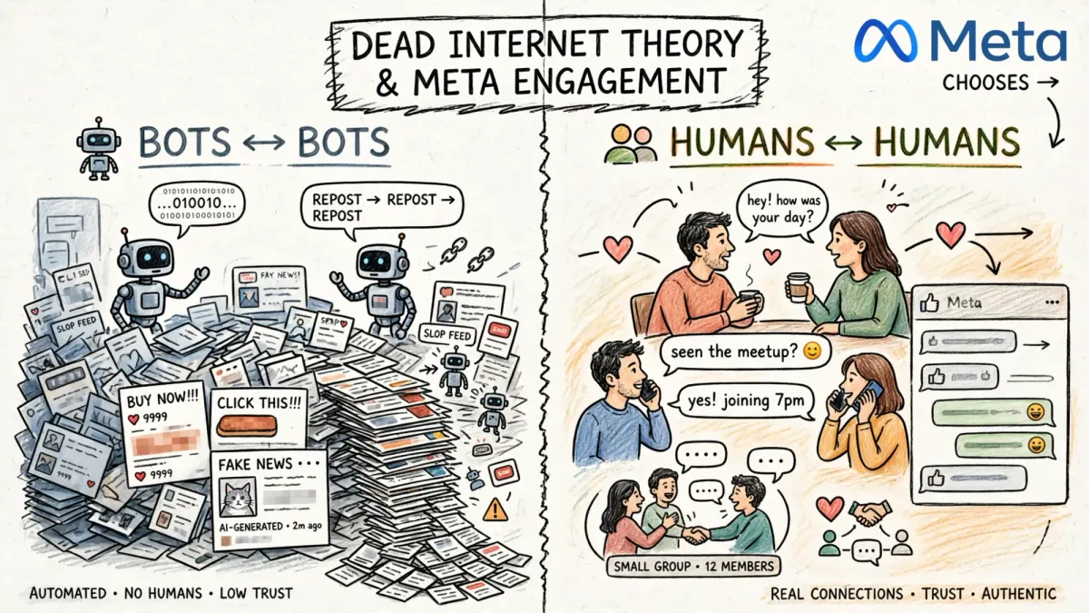 As The Dead Internet Takes Over, Meta Should Build For Human To Human Engagement