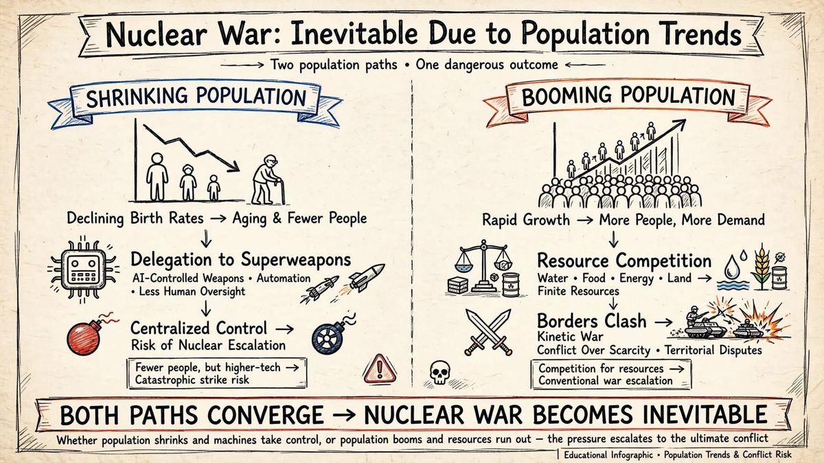 Nuclear War Is Inevitable. Both Population Paths Lead There.
