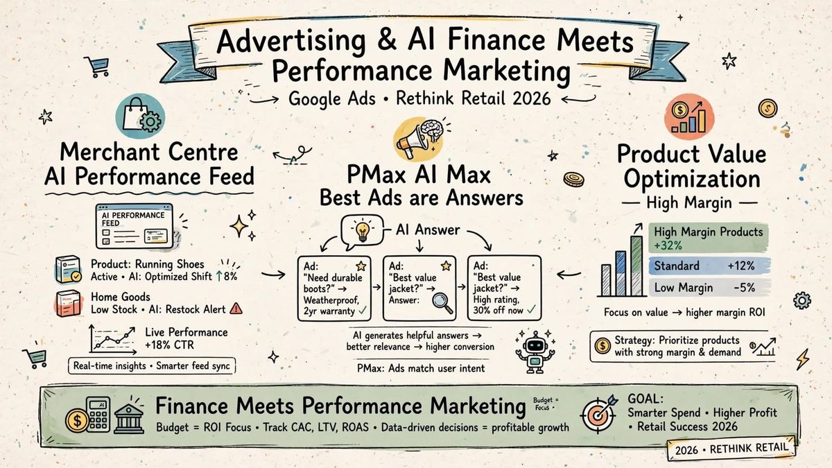 Advertising & AI: Finance Meets Performance Marketing — Live Notes from Google Ads: Rethink Retail 2026