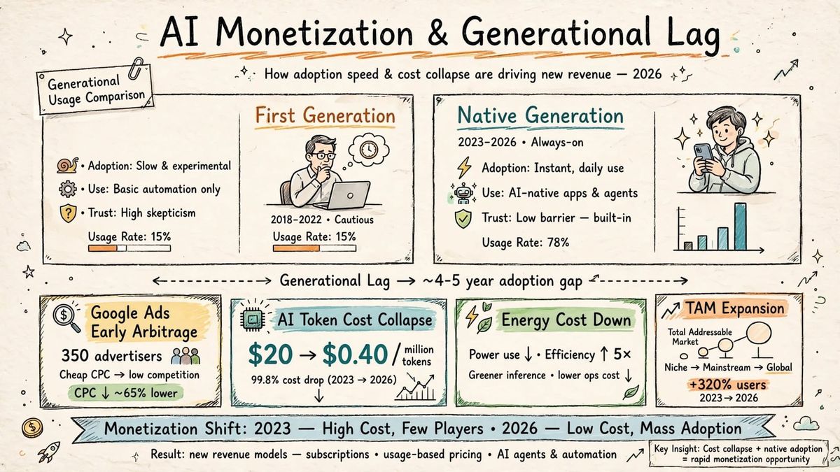 AI Monetization & Generational Lag: Why The Best Customers Haven't Been Born Yet