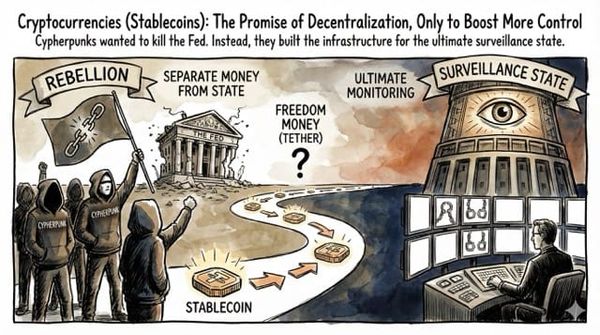 Cryptocurrencies (Stablecoins): The Promise of Decentralization, Only to Boost More Control