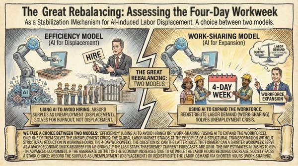 The Great Rebalancing: Assessing the Four-Day Workweek as a Stabilization Mechanism for AI-Induced Labor Displacement