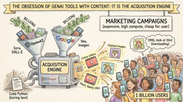 The Obsession of GenAI Tools with Content: It Is the Acquisition Engine