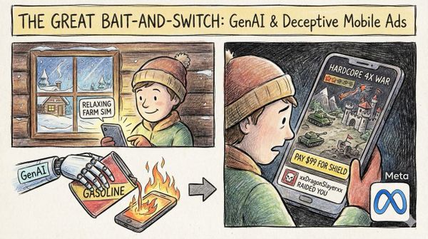 The Great Bait-and-Switch: How GenAI is Turbocharging Deceptive Mobile Ads on Meta