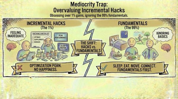 In a World Where Everyone Feels Mediocre, Incremental Advantages Become Overvalued