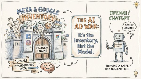 Why Meta and Google Will Win the AI Ad War: It’s Not the Model, It’s the Inventory