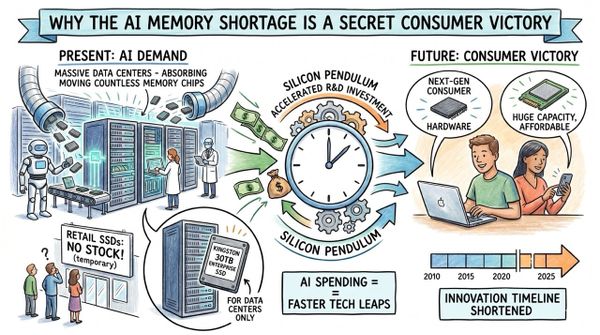 Why the AI Memory Shortage is a Secret Consumer Victory: The Silicon Pendulum
