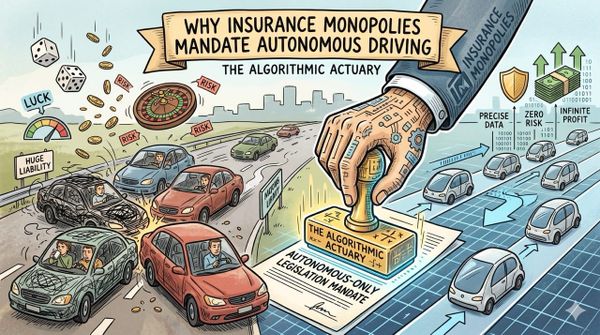 Why Insurance Monopolies Will Mandate Autonomous Driving: The Algorithmic Actuary