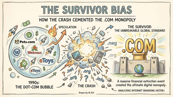 The Survivor Bias: How the Crash Cemented the .Com Domains Monopoly