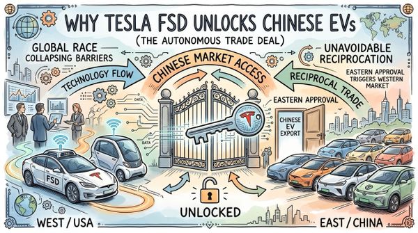 Why Tesla FSD Unlocks Chinese EVs (The Autonomous Trade Deal)