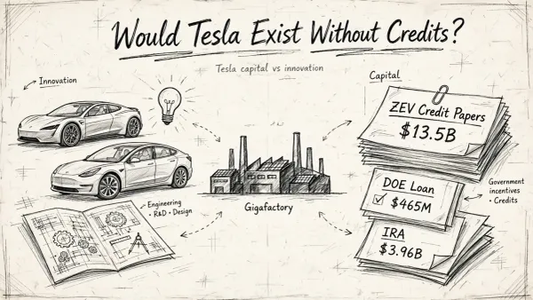 Would Tesla Exist Without EV Credits? The Real Story of Capital Alchemy vs Innovation