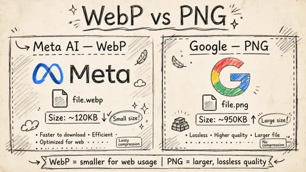 How Meta AI Generates Images in WebP (Which Is Better) and Google Does in PNG