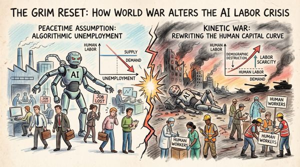 Why a World War Can Alter the AI Labor Crisis: The Grim Reset