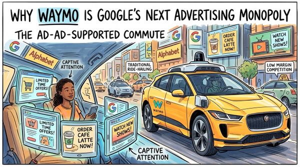 Why Waymo is Google's Next Advertising Monopoly: The Ad-Supported Commute