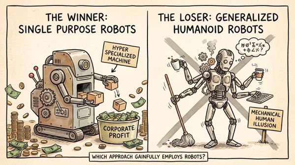 Why Single Purpose Robots Will Win the Automation War (The Humanoid Illusion)