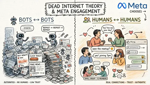 As The Dead Internet Takes Over, Meta Should Build For Human To Human Engagement