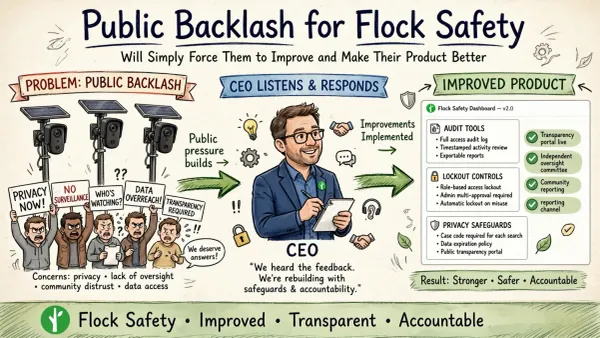 Public Backlash for Flock Safety Will Simply Force Them to Improve and Make Their Product Better (Not Go Obsolete)