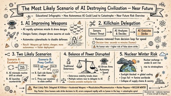 The Most Likely Scenario of AI Destroying the Civilization in Near Future