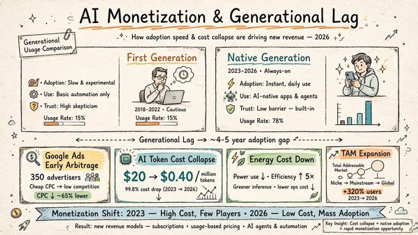 AI Monetization & Generational Lag: Why The Best Customers Haven't Been Born Yet